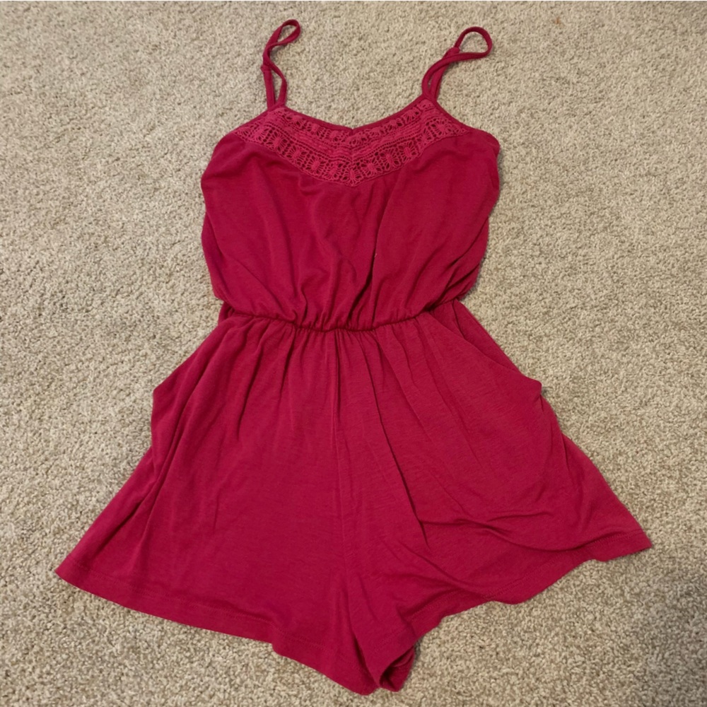 XS Pink Xhilaration Romper Adjustable Cute Decal